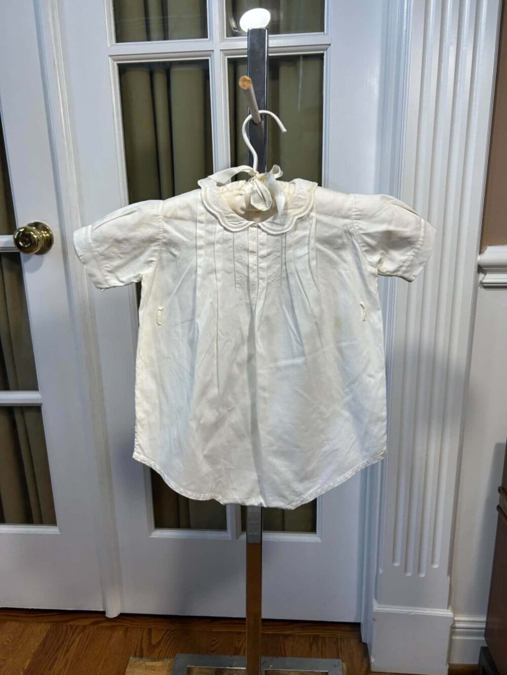 Vintage Feltman Brothers Hand Made Christening Romper Bubble Size 6-12M